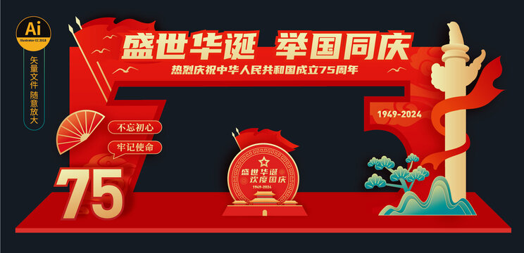 國慶75周年拱門