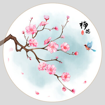 梅花花鳥圖