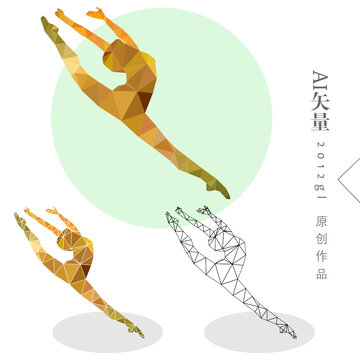 舞蹈低多邊畫