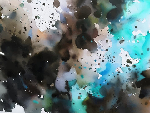 水彩噴繪水彩涂鴉背景