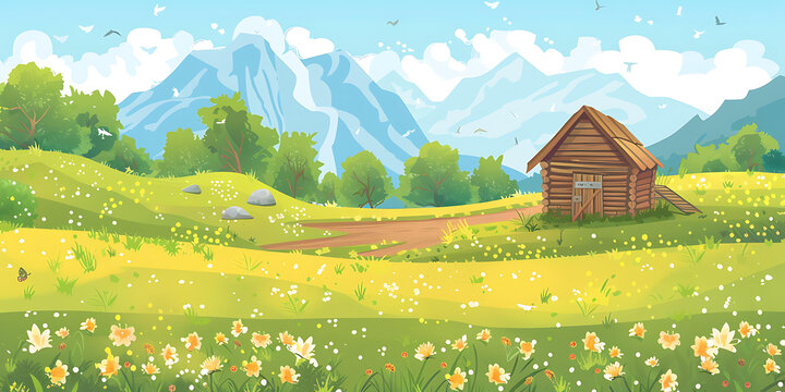 夏季木屋山脈風(fēng)景