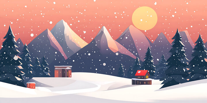 雪山小屋景觀