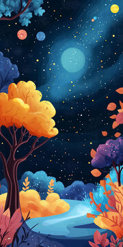 星空樹林夢幻