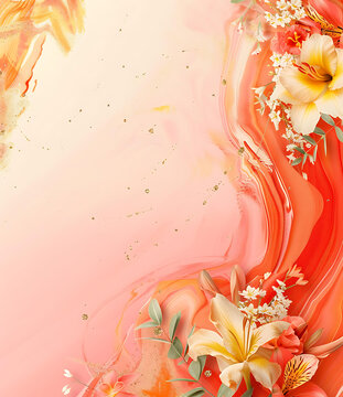 抽象花卉藝術(shù)水彩畫
