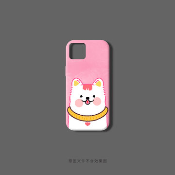小狗插畫手機(jī)殼圖案