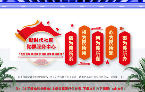 新時代社區(qū)黨群服務(wù)中心文化墻