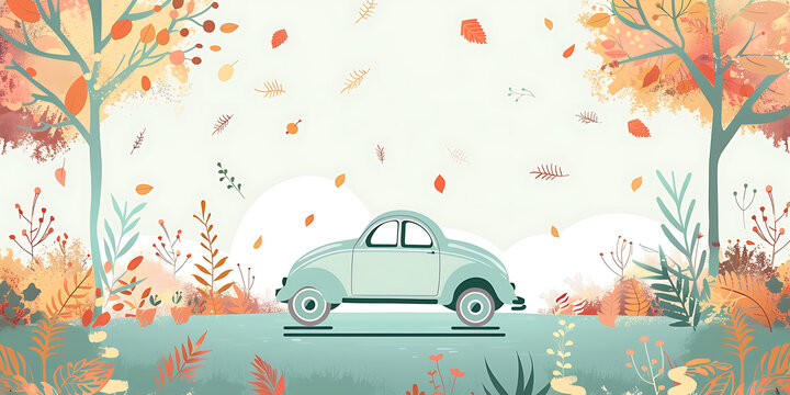復(fù)古汽車秋葉