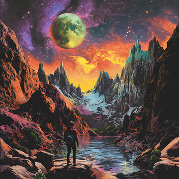 夢(mèng)幻星球與山谷的奇幻景象