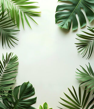 綠葉熱帶植物背景