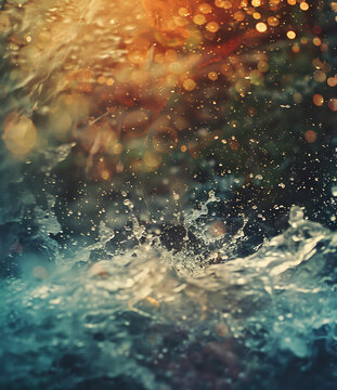 水花飛濺抽象背景圖