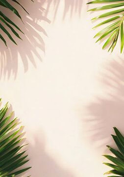 熱帶棕櫚葉簡(jiǎn)約背景