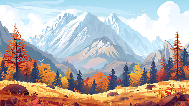 秋山樹林風(fēng)景