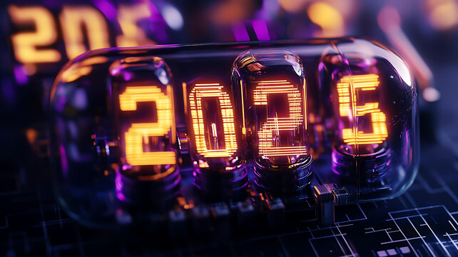 2025年復(fù)古數(shù)字時鐘顯示