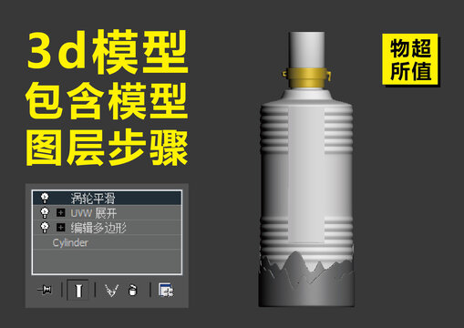 酒瓶模型