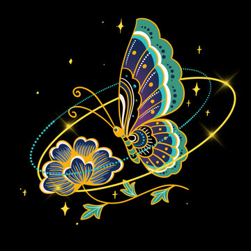 創(chuàng)意敦煌風(fēng)蝶戀花