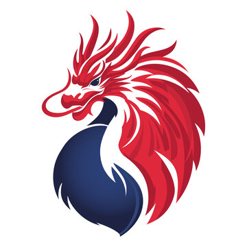 中國龍矢量素材