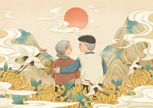 重陽(yáng)節(jié)插畫