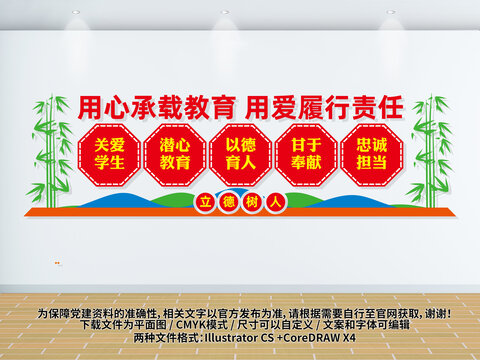 師德師風(fēng)教師文化墻