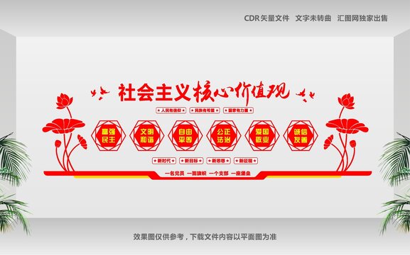 核心價值觀黨建文化墻