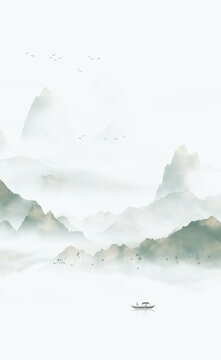 極簡中式山水