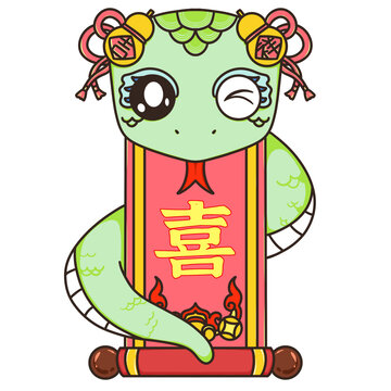 2025蛇年門貼窗花喜