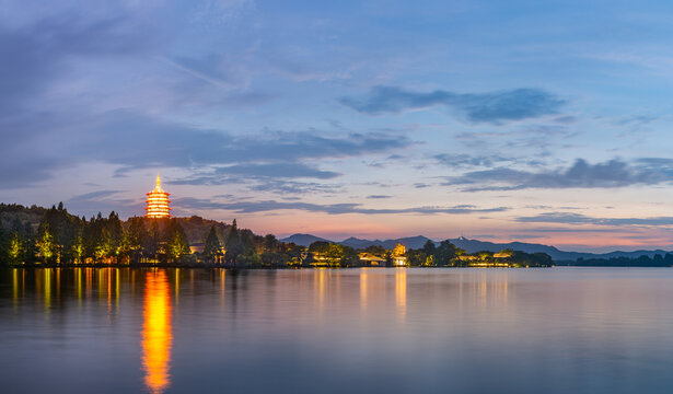 杭州西湖夜景