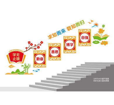 學(xué)習(xí)教育樓道文化墻