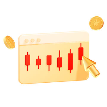 3DK線圖金融插畫
