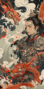 中國風(fēng)龍圖騰戰(zhàn)士