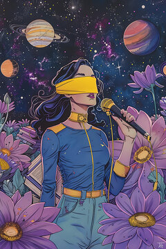宇宙之歌：蒙住雙眼的少女在繁星中歌唱