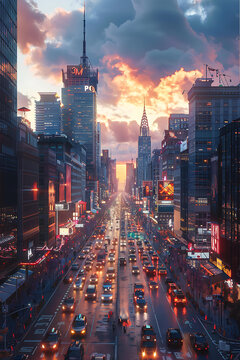 時代廣場夜景