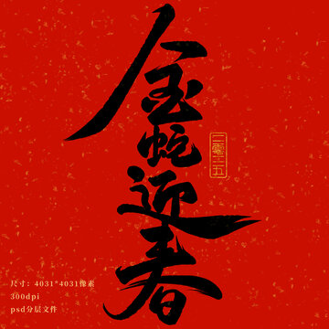 金蛇迎春藝術(shù)字