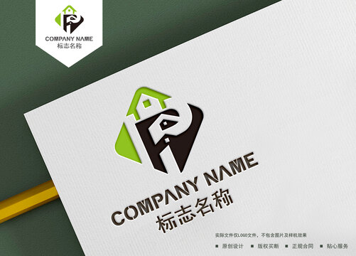 P字母logo
