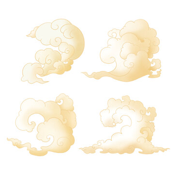 中式國(guó)潮云插畫