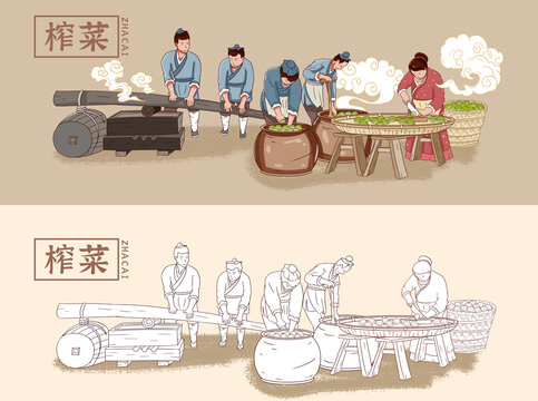 傳統(tǒng)榨菜咸菜制作工藝圖