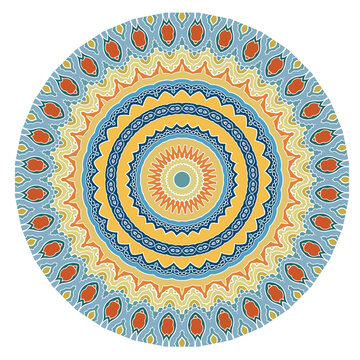 圓形古典花紋地毯