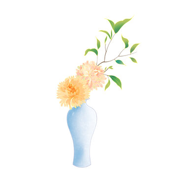 菊花花瓶