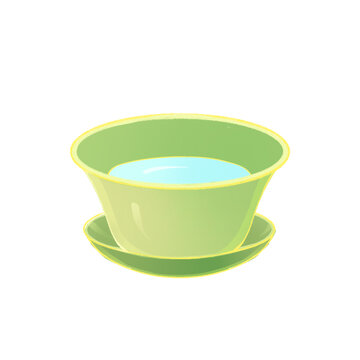 中國(guó)風(fēng)插畫(huà)元素茶杯