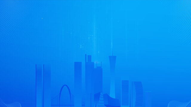 廣州城市群矢量標(biāo)志建筑背景