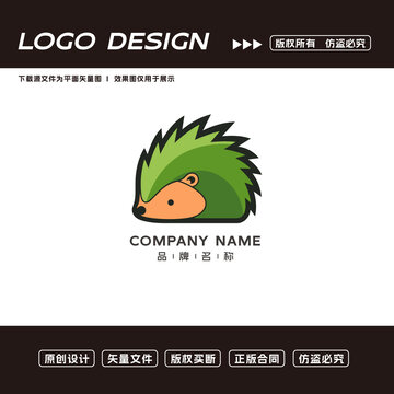 卡通刺猬logo標(biāo)志