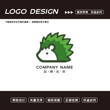 卡通刺猬logo標(biāo)志