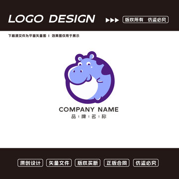 河馬logo標(biāo)志