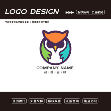 貓頭鷹logo標志