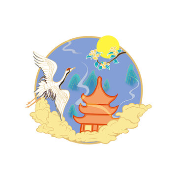 蟾宮折桂鶴月亮冰箱貼