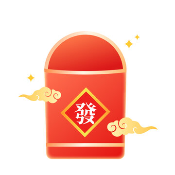 空白發(fā)財紅包和祥云