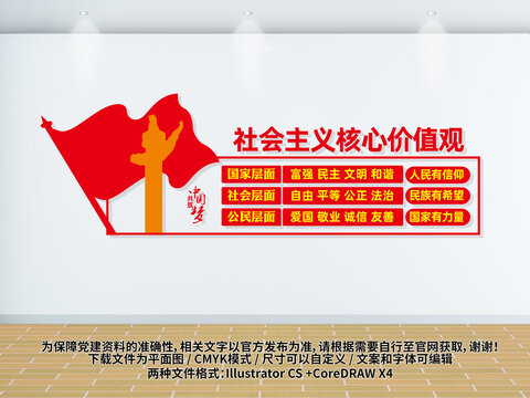 核心價值觀黨建文化墻