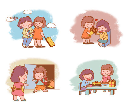 母親節(jié)小插畫