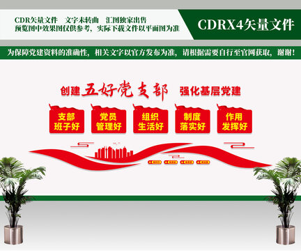 創(chuàng)建五好黨支部黨建文化墻