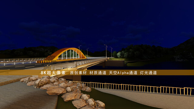 大橋兩岸夜景亮化