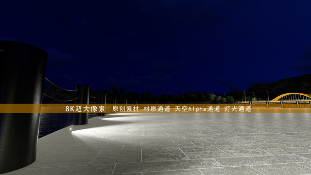 廣場河邊護欄投光燈